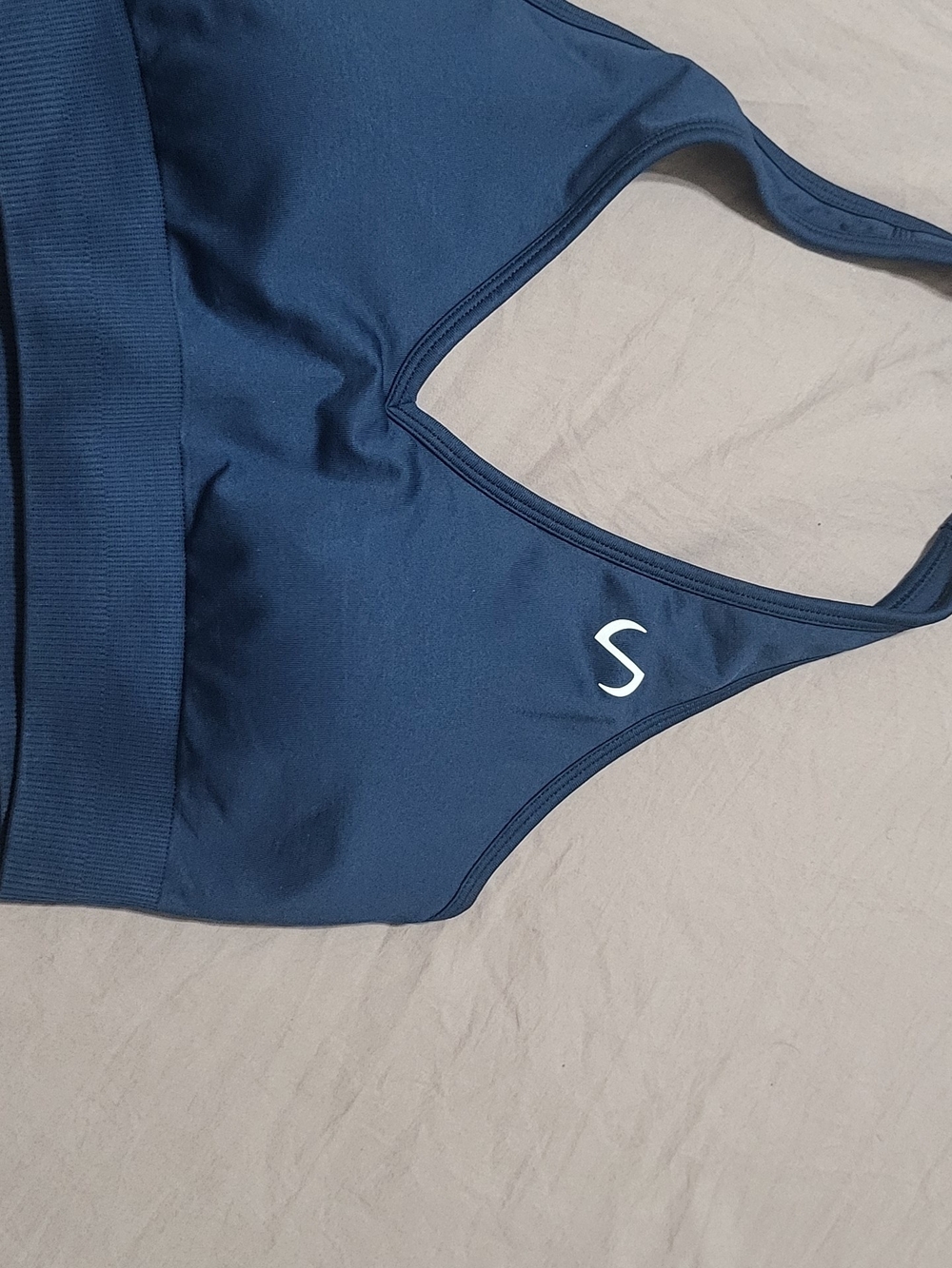 Navy Racerback Performance Sports Bra - Picture 2 of 2